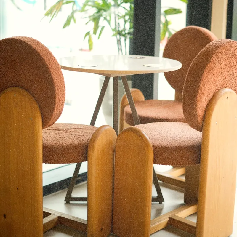 Terracotta chairs at Tapiocha Jubilee Walk