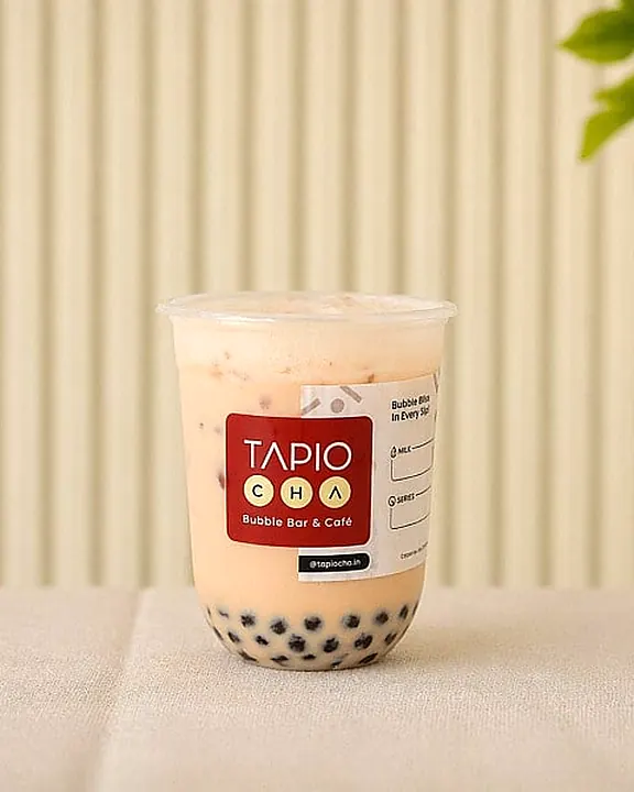 Peach Milk Tea at Tapiocha
